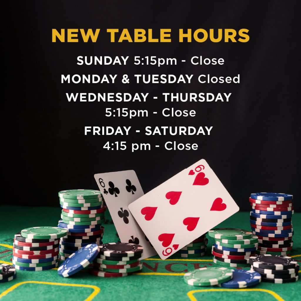 New Table Hours
