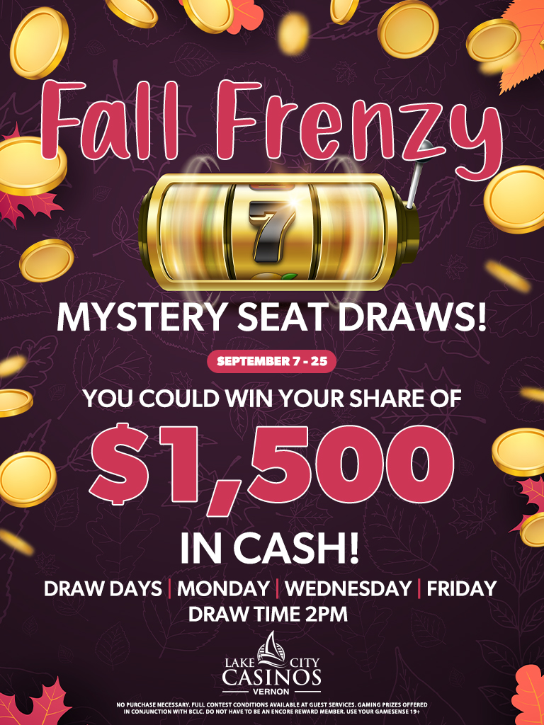 Fall Frenzy Mystery Seat Draws